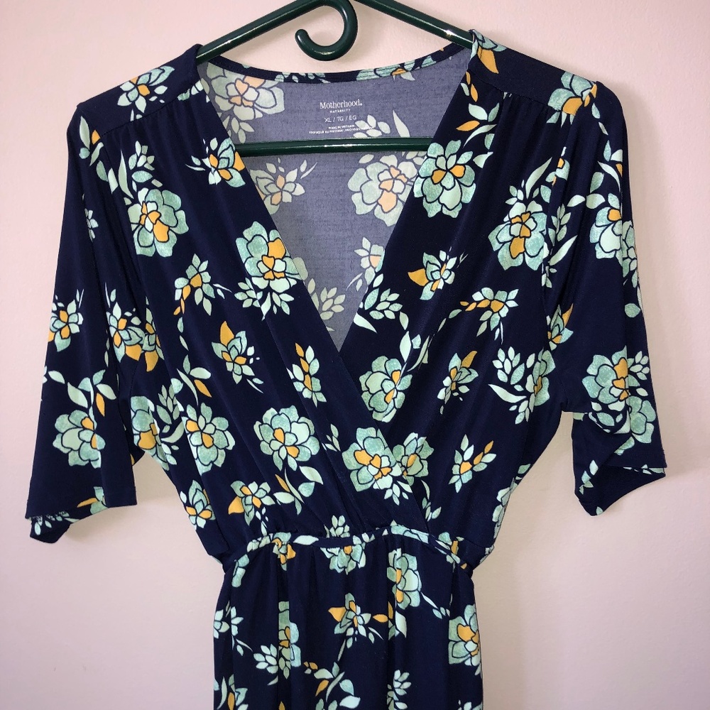 Motherhood maternity wrap tunic